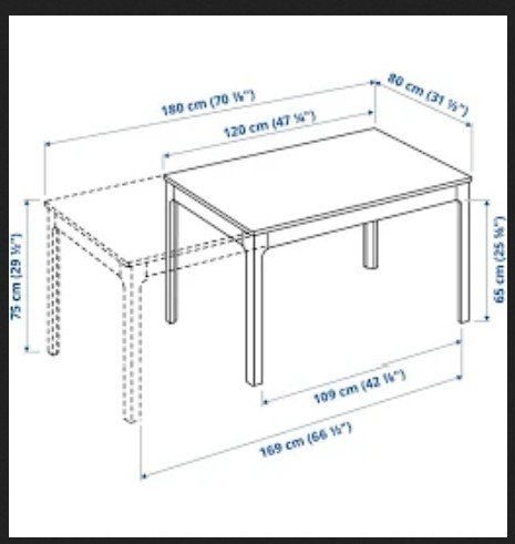 Ikea Tische: Esstisch mit 6 Stühlen 120x80x75 oder 180x80x75 – Gebraucht aus Zürich von F84 2