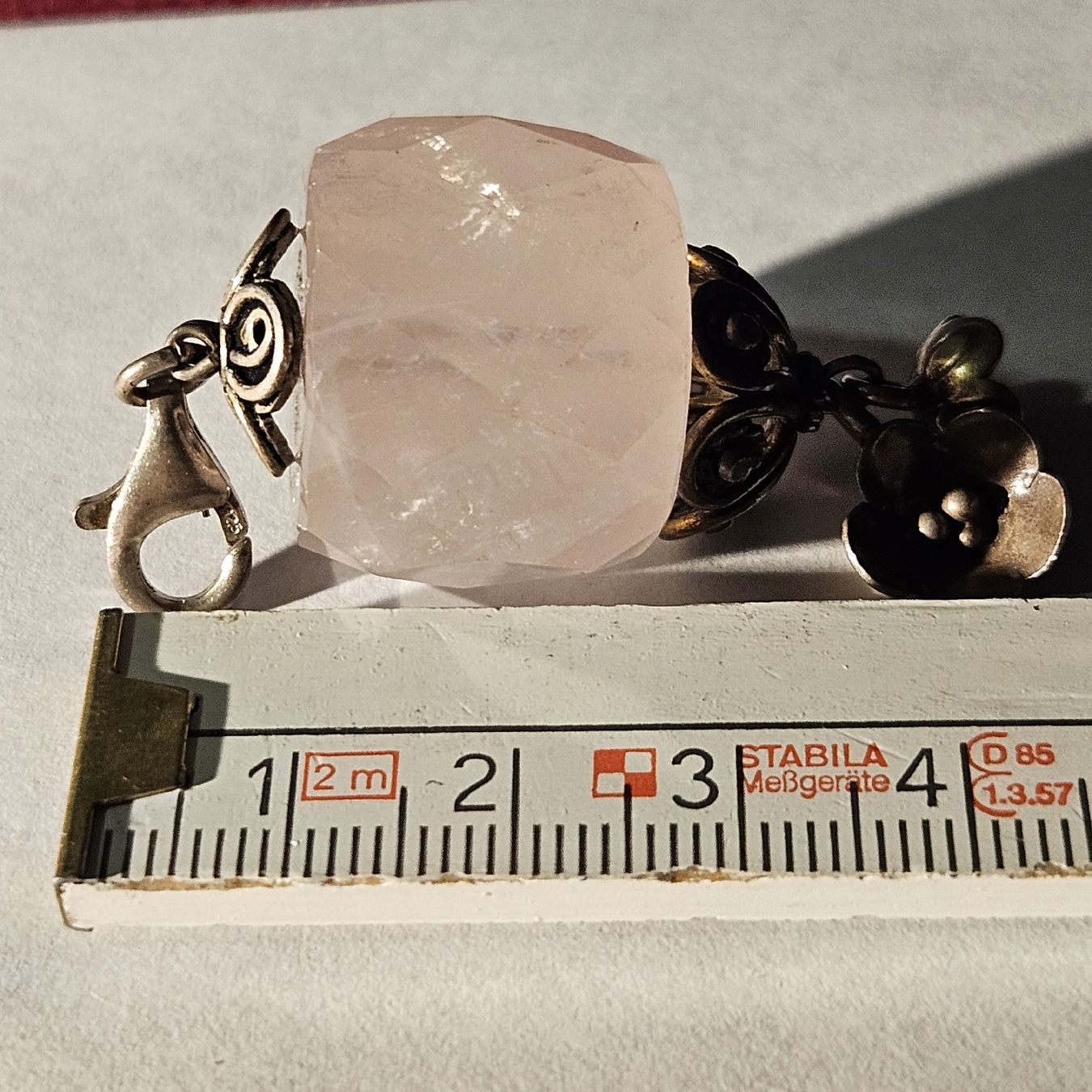 Anhänger: Rosenquarz Anhänger, Silber 925, Geschenkidee – Gebraucht aus Kriens von gra_fhn7 6
