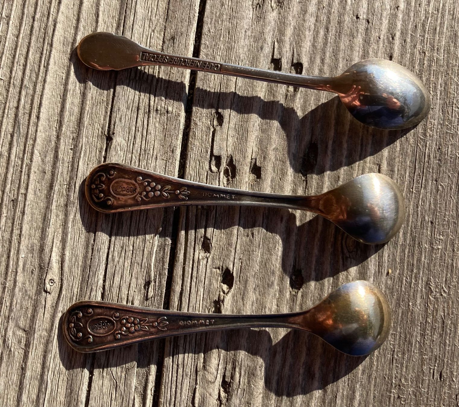 Komplettküchen: 3x Jugendstil Salzgefässe mit Löffelchen, gestempelt – Gebraucht aus Ranflüh von SwR_E19 4