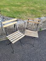 2 Klappstühle Holz/Metall