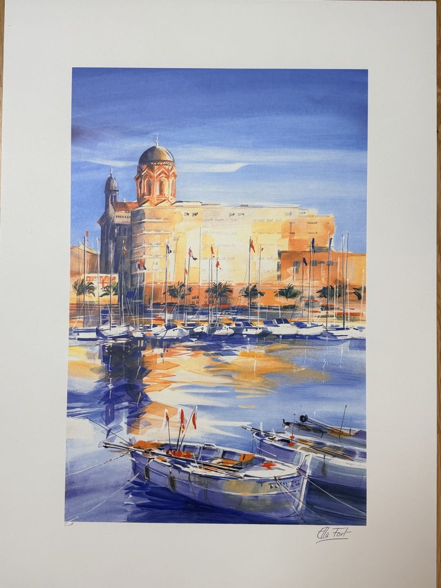 Grafica & Litografie: Ella Fort - St. Raphael - Lithographie – Usato da Solothurn venduto da NUVICO 2