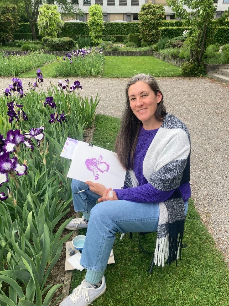 Dipinti: Die Eleganz der Irisblüte – Nuovo e nell'imballaggio originale da Zürich venduto da Margacrea 1