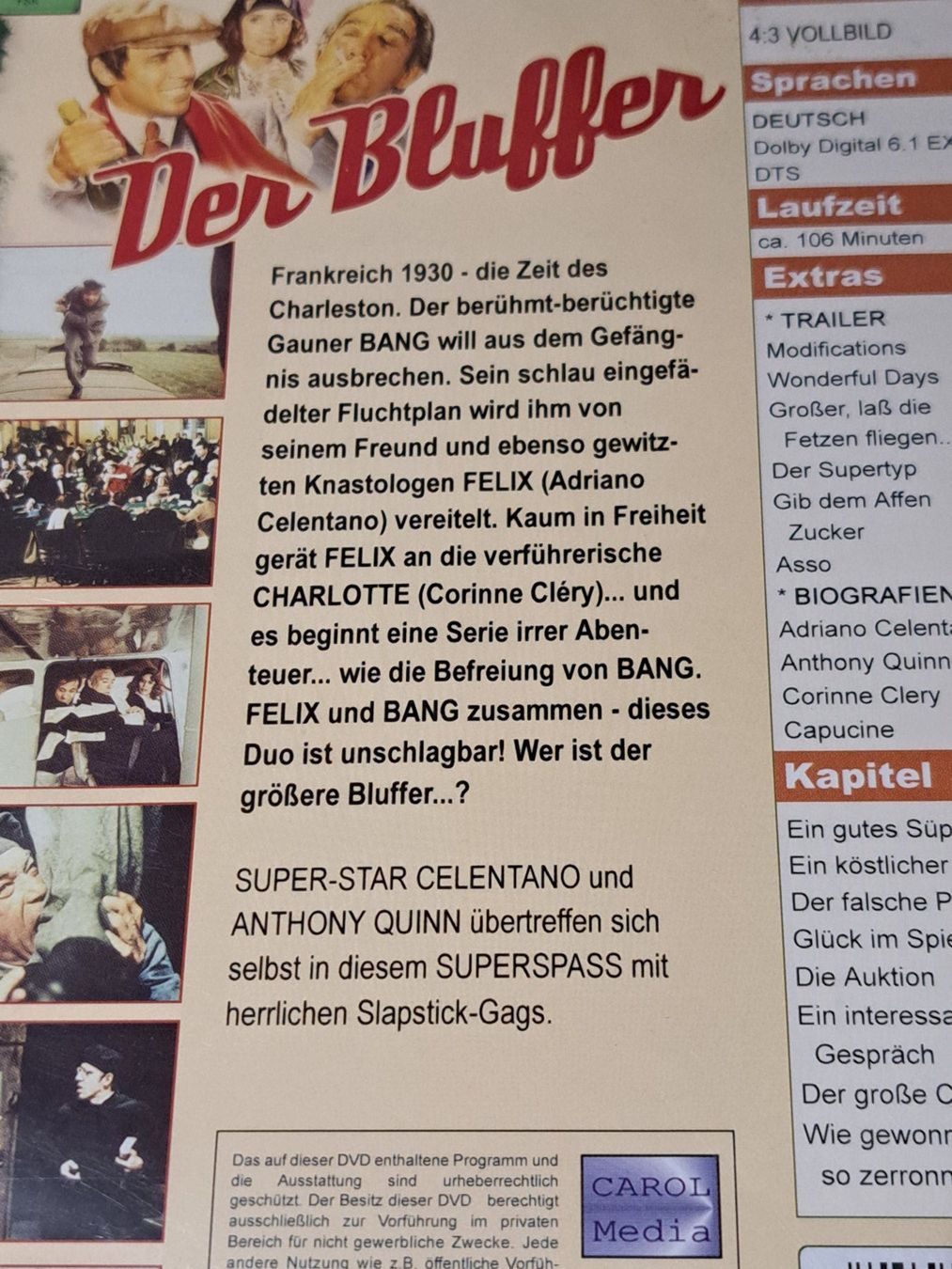 Tutti i DVDs: DVD De Bluffer mit Adriano Celentano, noch neu verpackt – Nuovo e nell'imballaggio originale da Unterseen venduto da Kanica 4