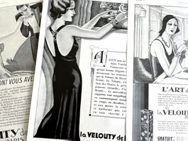 Velouty de Dixor - 3 alte Werbungen / Publicités 1930/32