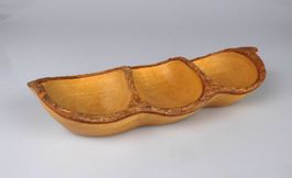 Holz Schale mit 3 Fächern