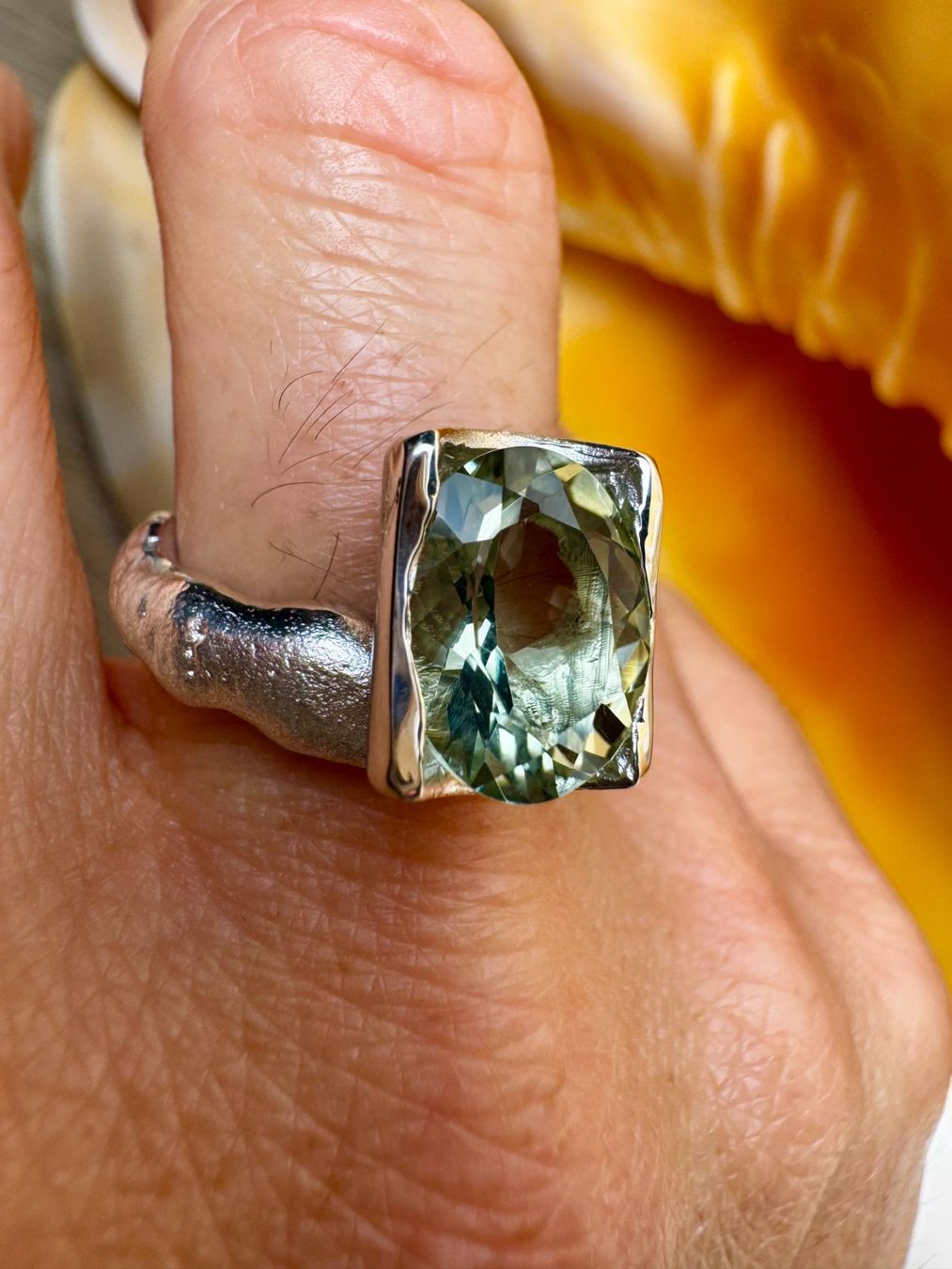Bagues: Neuer Ring "Fantastic Prasiolith" Ringgrösse 57 – Neuf avec emballage d'origine à Jona par Herzschmiede 3