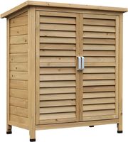 Gartenschrank Holz 87x46,5x96,5cm Natur