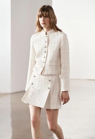 ZARA Rock Tweed Weiss Grösse L neu mit Etikette
