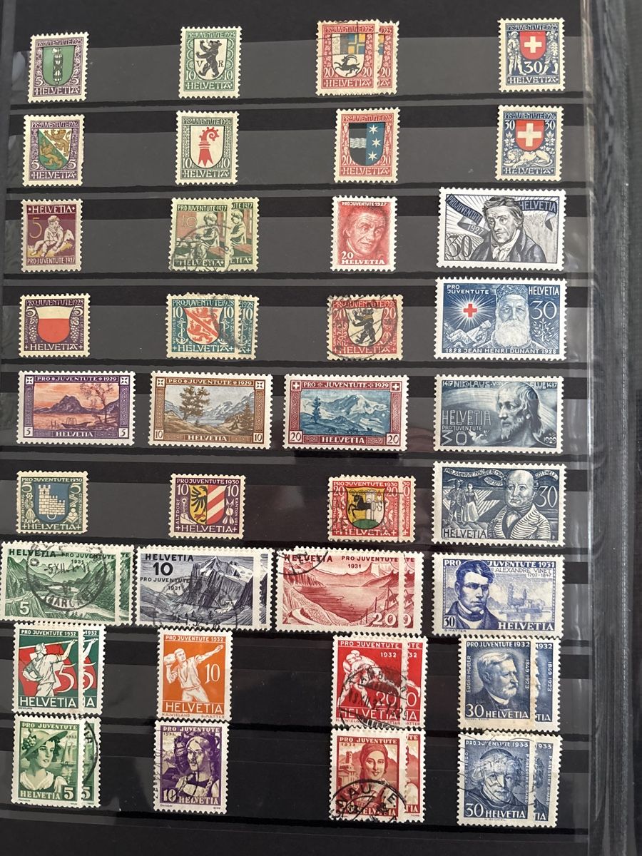 Tutti i francobolli: Pro Juventute Sammlung, fast komplett bis 1993 – Usato da Küttigen venduto da Schnitzelhoschi 1