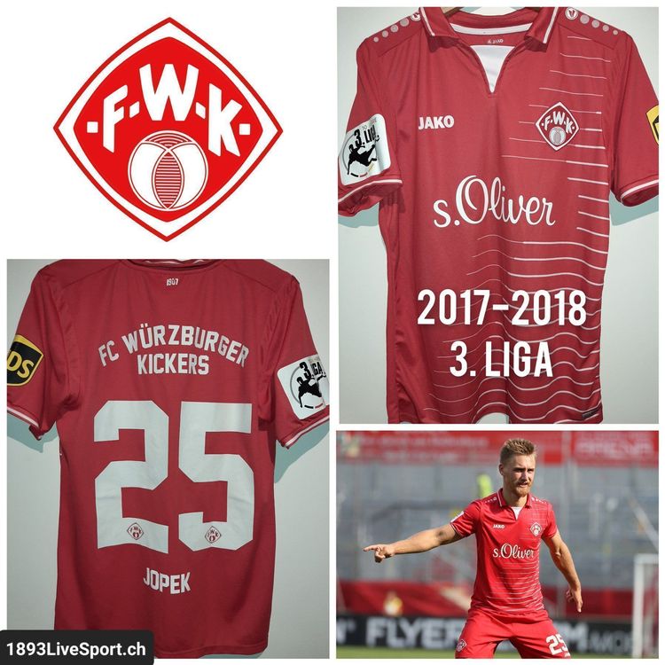 Matchworn W Rzburger Kickers Trikot Bj Rn Jopek Liga Kaufen Auf Ricardo