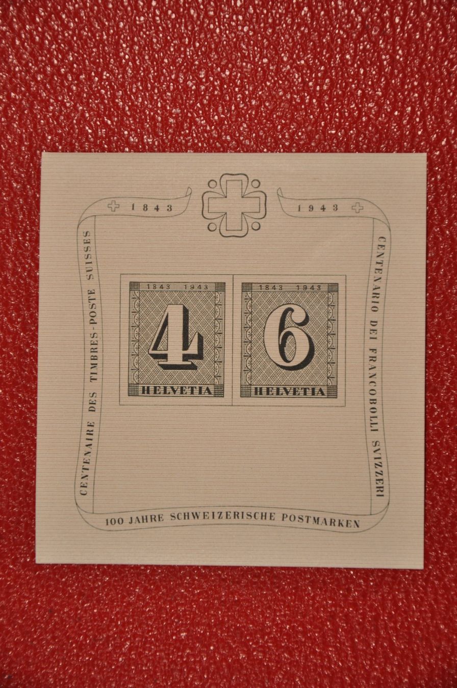 Tutti i francobolli: 1943 Jubiläumsblock W14 postfrisch – Nuovo (secondo la descrizione) da Wolfhalden venduto da Zinauktion