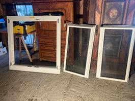 Holz-Alu Fenster, Dreifachverglasung ca. 116 x 117