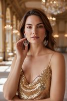 Unikat - Blumen Blühten, Swarovski Crystals Ohrringe NEU