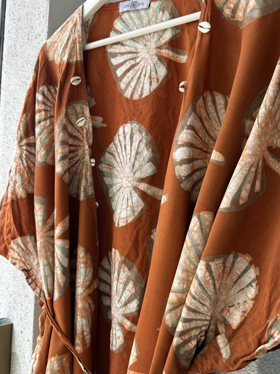 Arte internazionale: Casa Feme Kimono "The Palms", one size – Nuovo (secondo la descrizione) da Lenzburg venduto da selabella 1