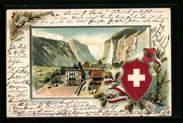 Passepartout-Lithographie Staubbachfall,