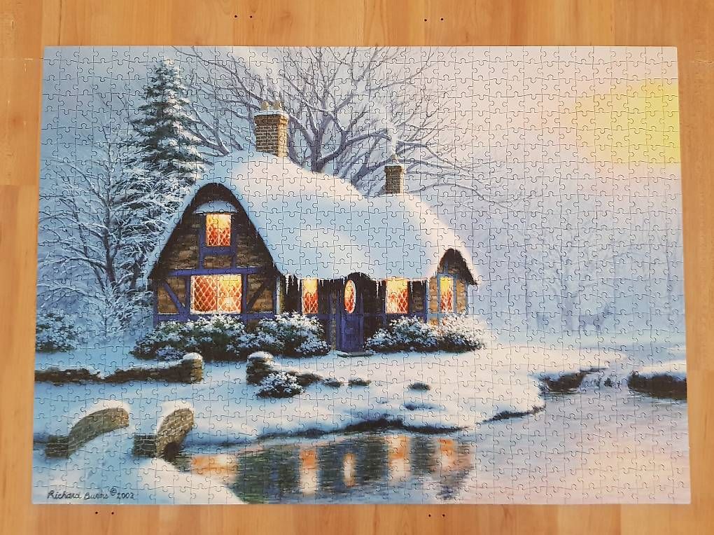 Clementoni Puzzle: Winterpuzzle 1000 Teile Clementoni – Usato da Fiesch venduto da Sherry90