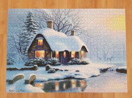 Winterpuzzle 1000 Teile Clementoni