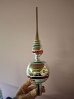 neu; Christbaumspitze Glas bunt 