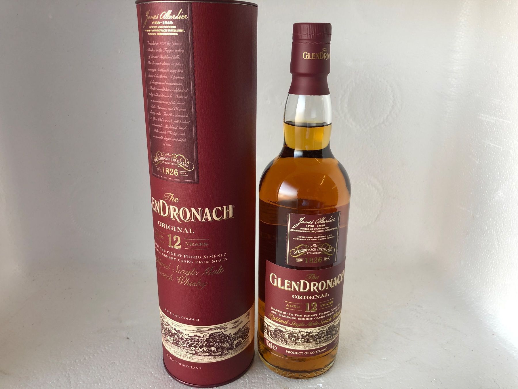 Bevande alcoliche: Glendronach Original Pedro-Ximenez & Sherry Cask 12 J. 43% – Nuovo e nell'imballaggio originale da Wöschnau venduto da Vinsale