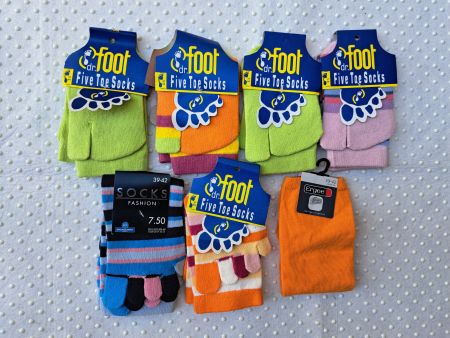 NEU! 7 Paar Zehensocken Damen Socken Gr. 38-40