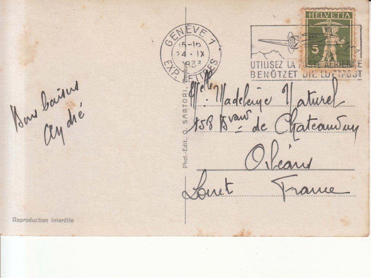Cartoline postali: Genève 1933 – Usato da Bürglen TG venduto da StampGraf 1