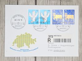 CL11 Enveloppe + Timbre Suisse 1996
