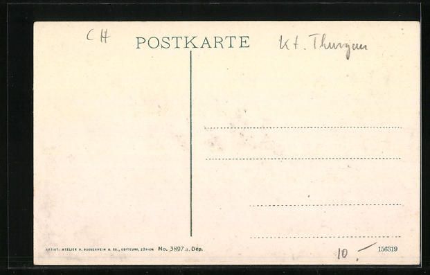Cartoline postali: Steckborn, Ortsansicht mit Schloss Glari – Usato da Berlin venduto da bartko-reher 1