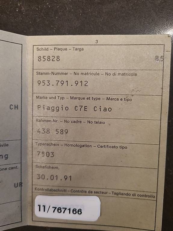 Mofas: Piaggio C7E Ciao – Gebraucht aus Dagmersellen von tabula_rasa 3