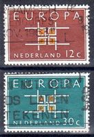 NIEDERLANDE 2 EUROPAMARKEN 1963 GESTEMPELT - EU176