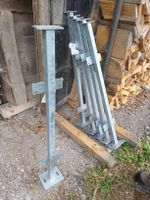 Geländerpfosten/ Vierkantstütze mit Halter 6 Stück