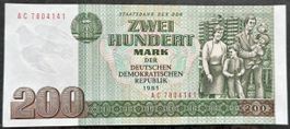 DDR 200 Mark Geldschein von 1985 - Top Zustand! Rarität!