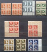 Freimarken Schweiz: Lot 4-er Blöcke ungestempelt 1918 - 1925
