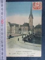 ZÜRICH 1906 FRAUMÜNSTERKIRCHE BELEBT AK ZH