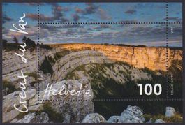 2017, Landschaft Creux du Van Block Nr. 1647 postfrisch **