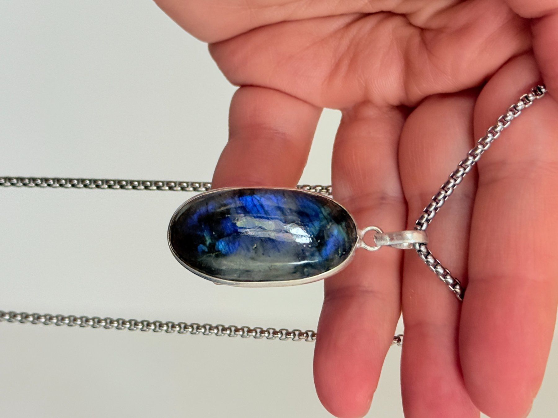 Catenine: Collier avec Labradorite – Nuovo e nell'imballaggio originale da Genève venduto da AWWA 2