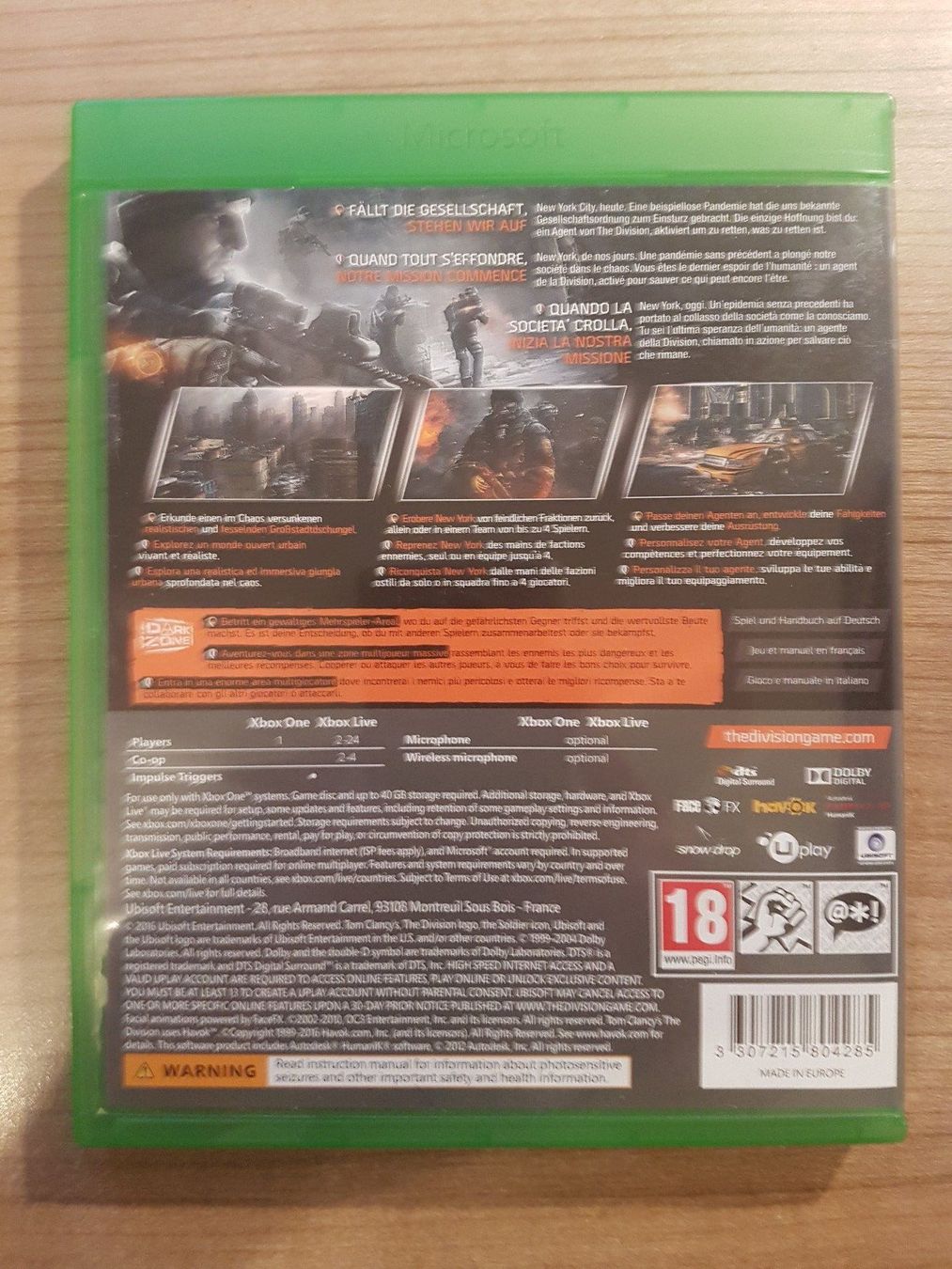 Microsoft Giochi: Tom Clancy's - The Division – Usato da Winterthur venduto da Men_in_black 1