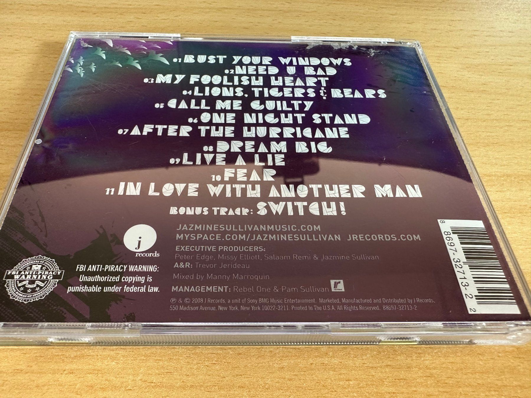 CD: Jazmine Sullivan – Fearless – Usato da Rikon im Tösstal venduto da Alpenmutz 1