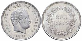 Portugal, Carlos I, 200 Reis 1891