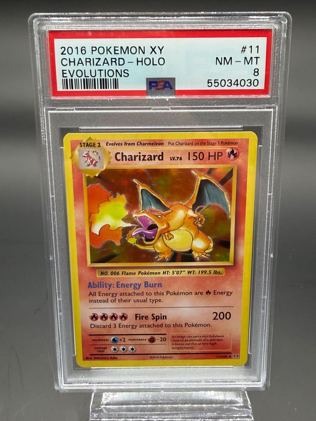 Pokémon Carte collezionabili: Charizard Holo - Pokemon XY Evolutions PSA 8 (EN) – Nuovo (secondo la descrizione) da Genève venduto da Rokemon 5