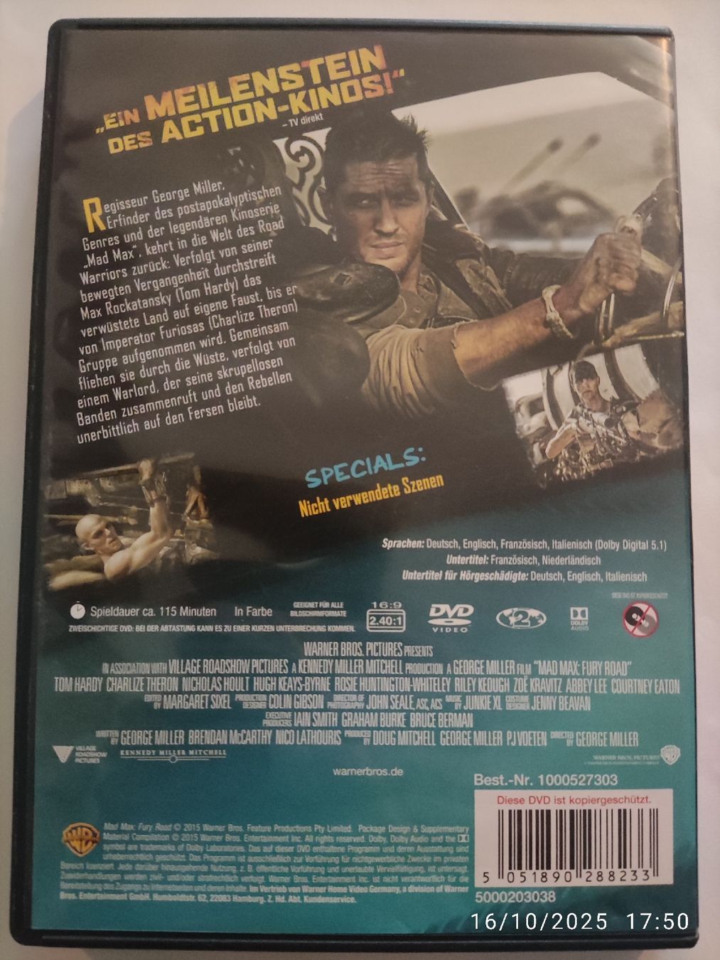 Tutti i DVDs: Mad Max: Fury Road: DVD – Usato da Basel venduto da Alacant 1