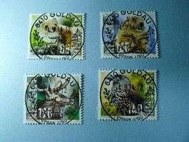 2014 Sondermarken Wildtiere  ET Vollstempel 1520-1523 ORT