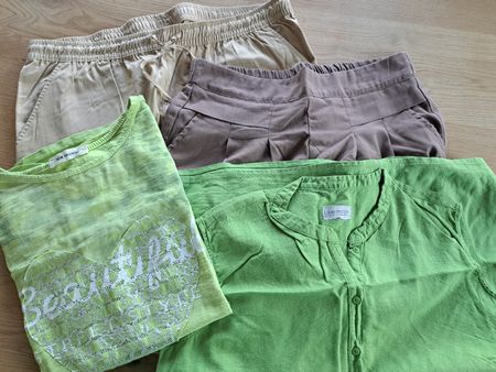 2 mal Sommerhosen neu,2 mal Sommershirts gebraucht.