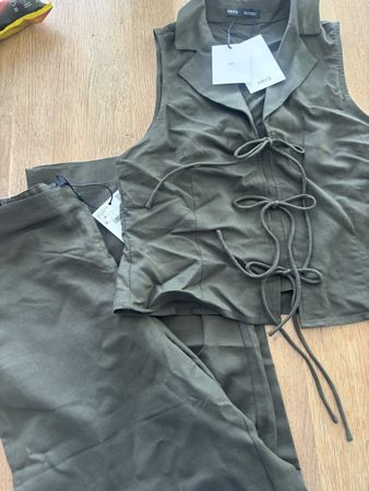 MNG Top & Hose Gr. S/36 Khaki Sommer Neu mit Etikett