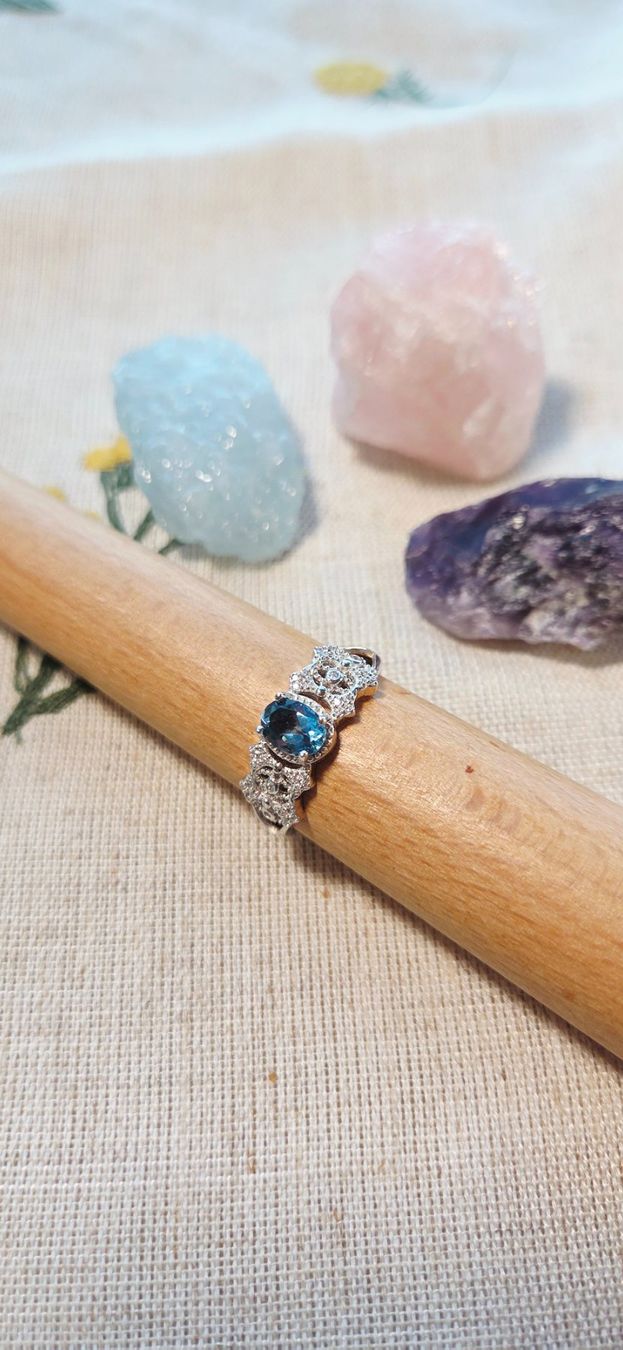 Anelli: NEW - S925 Topaz Ring (Adjustable) – Nuovo (secondo la descrizione) da Zürich venduto da cin_wcf6 5