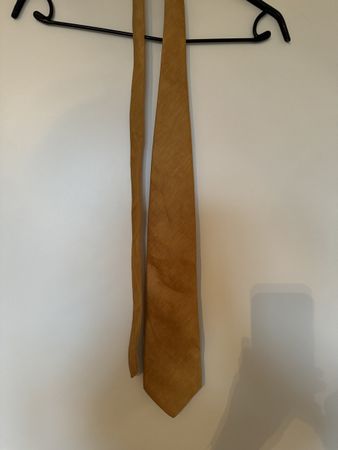 Edle Valentino Krawatte Gold Seide Herren Top Zustand!