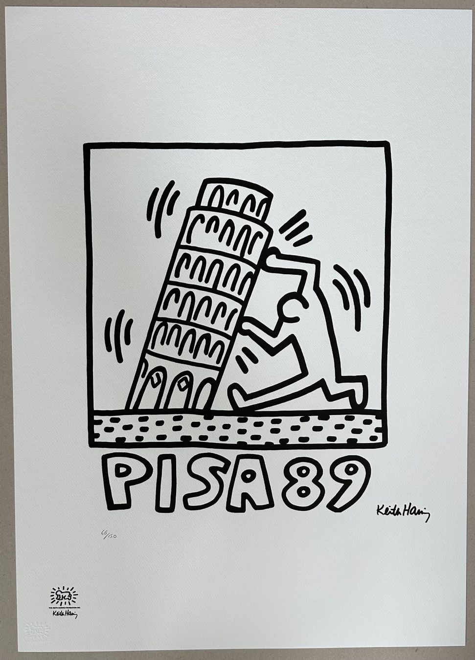 Gemälde: Keith Haring: Pisa, POP Art 66/150 – Neu (gemäss Beschreibung) aus Meilen von Smgdesign