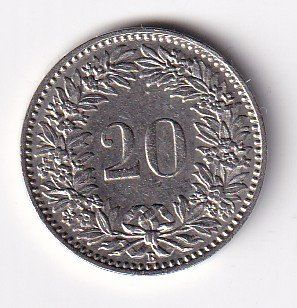 Tutti le monete: Schweiz 20 Rappen 1927 – Usato da Neuchâtel venduto da karlpierrino 1