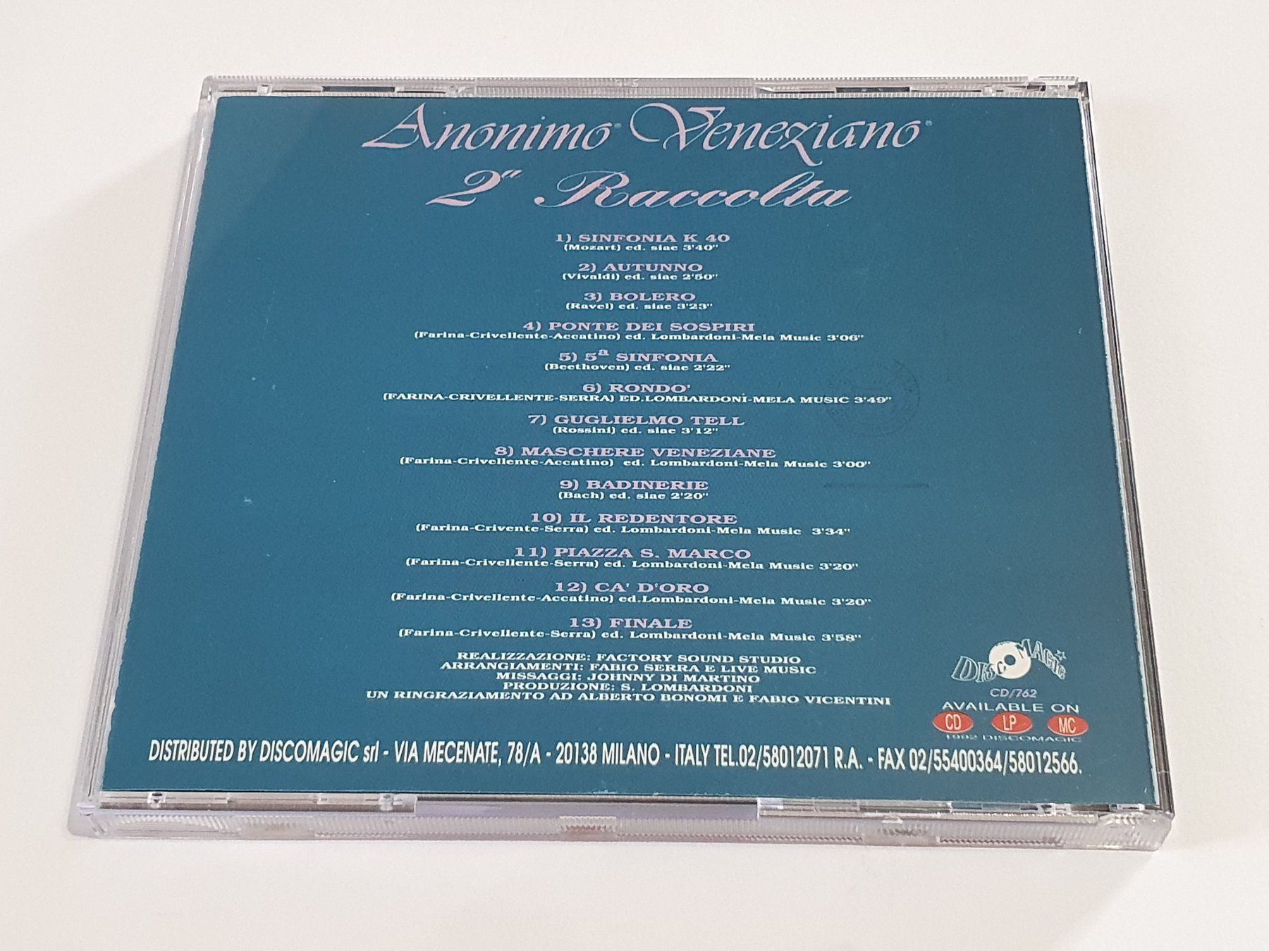 CD: Anonimo Veneziano - 2a Raccolta | CD – Usato da Dietlikon venduto da Skylab007 1