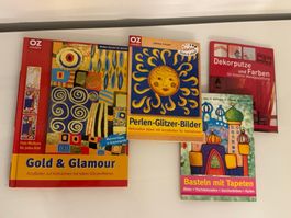 Bastelbücher Set: Gold & Glamour, Glitzer, Farben, Deko –...
