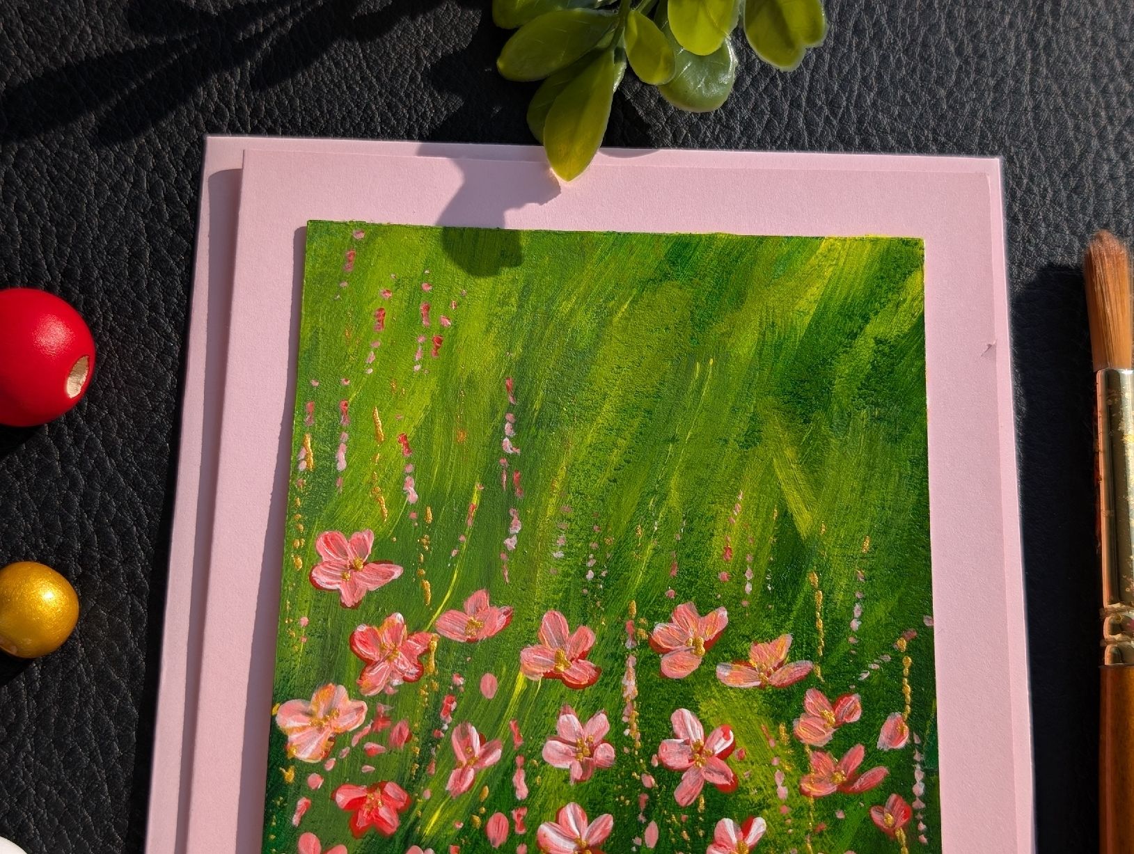 Cartoline: Pink Flowers Birthday Card – Nuovo e nell'imballaggio originale da Winterthur venduto da LaVieColor 2
